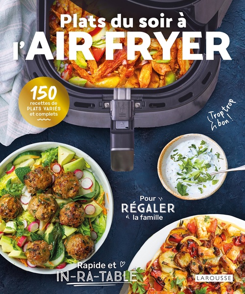 ebook cover of Plats du soir à l'air fryer, by Gina Ballerini, Fabrice Besse