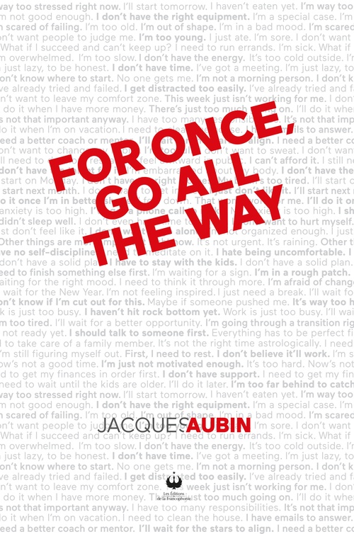 ebook cover of For once, go all the way, by Jacques Aubin