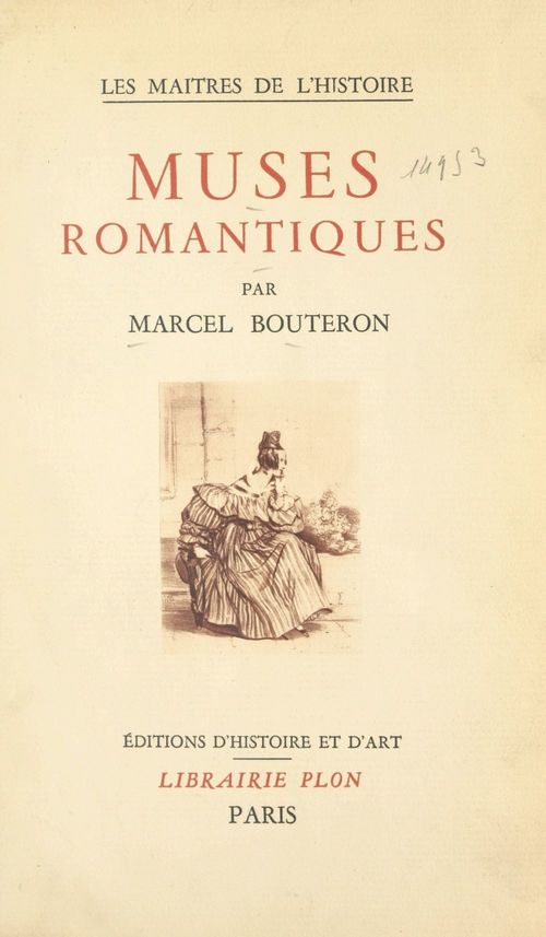 ebook cover of Muses romantiques, by Marcel Bouteron