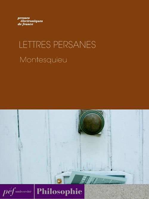 ebook cover of Lettres persanes, by Montesquieu