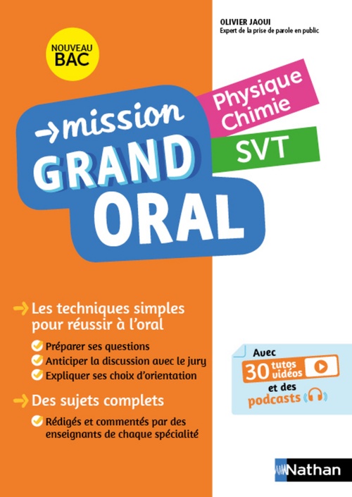 Couverture ebook de Mission Grand Oral Physique Chimie / SVT, de Nicolas Coppens, Olivier Jaoui, Laurent Lafond