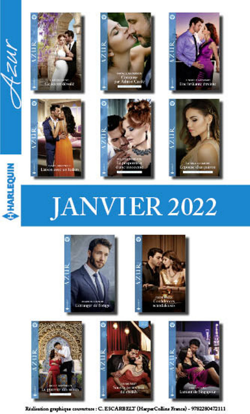 Couverture ebook de Pack mensuel Azur - 11 romans (Janvier 2022), de Collectif