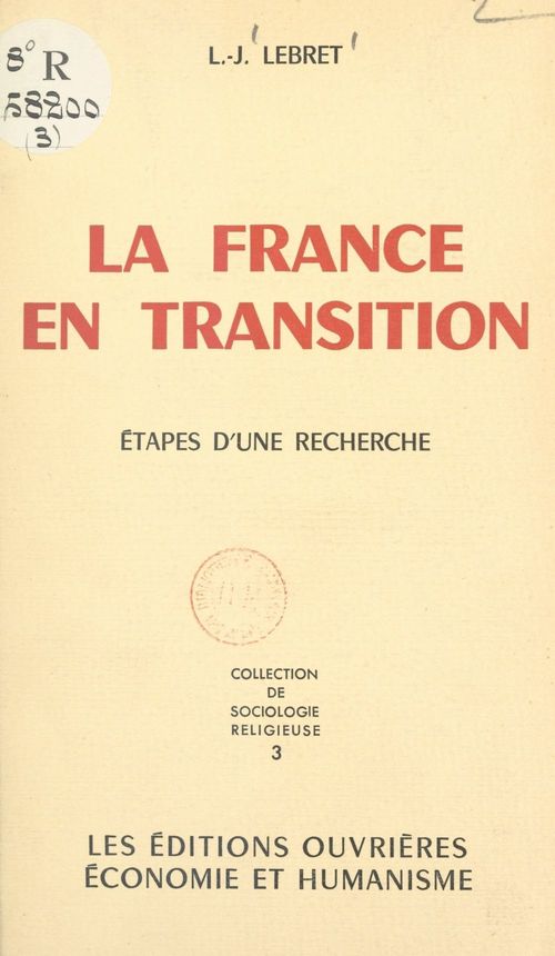 Couverture ebook de La France en transition, de Louis-Joseph Lebret