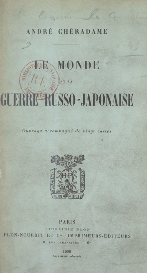 Couverture ebook de Le monde et la guerre russo-japonaise, de Andre Cheradame