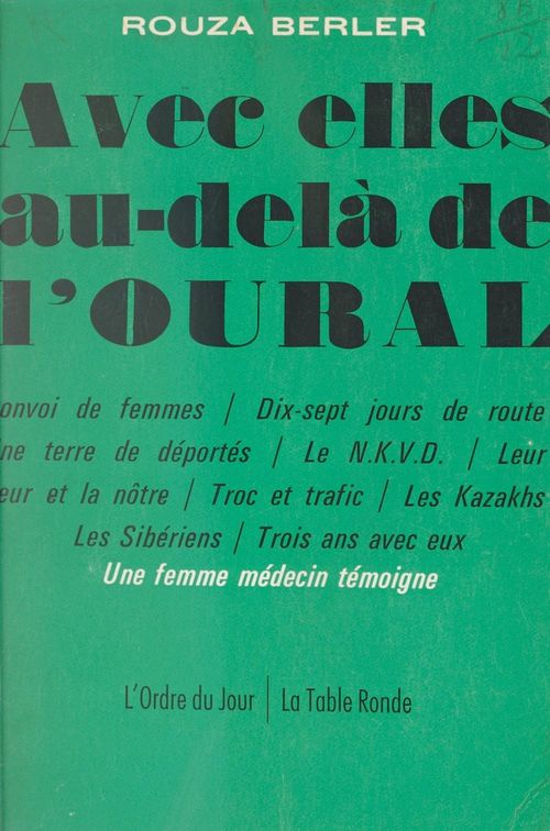 Couverture ebook de Avec elles au-delà de l'Oural, de Rouza Berler