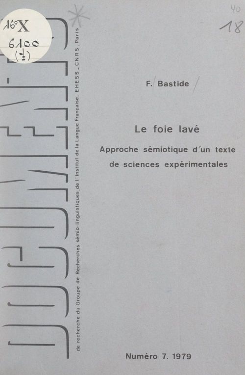 Couverture ebook de Le foie lavé, de Francoise Bastide