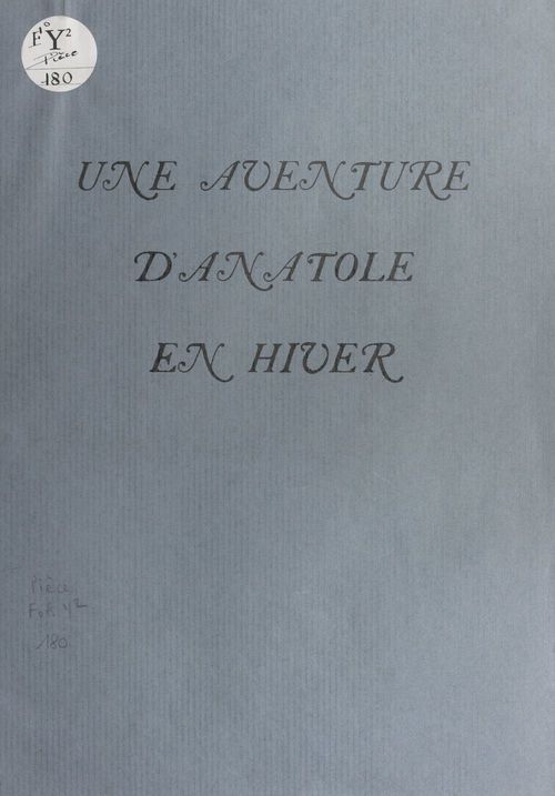 ebook cover of Une aventure d'Anatole en hiver, by Agnes Lagache