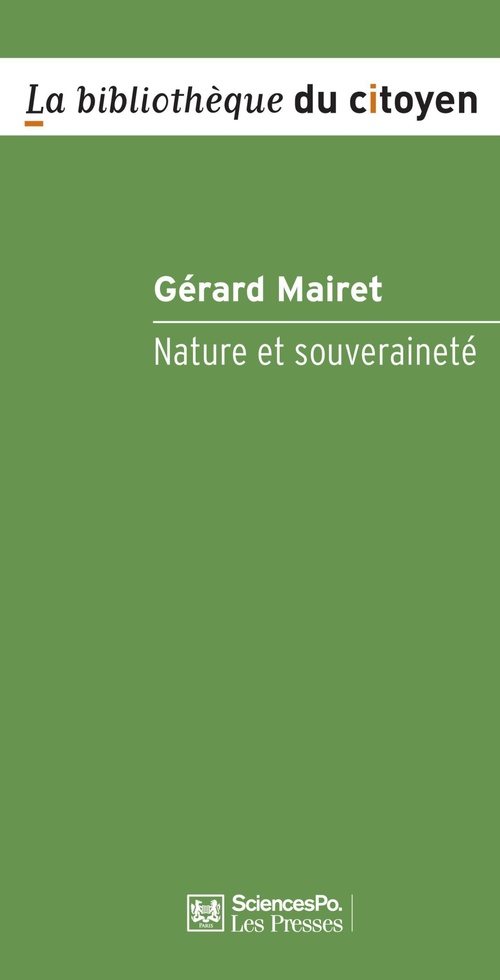 Couverture ebook de Nature et souveraineté, de Gérard Mairet