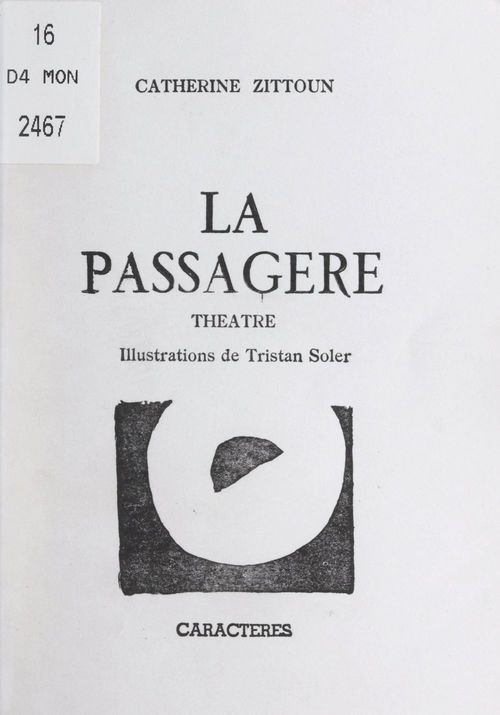 Couverture ebook de La passagère, de Catherine Zittoun