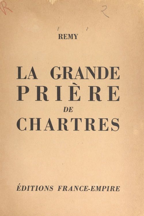 Couverture ebook de La grande prière de Chartres (dimanche 29 septembre 1963), de Colonel Remy
