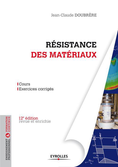 Couverture ebook de Résistance des matériaux, de Jean-claude Doubrère
