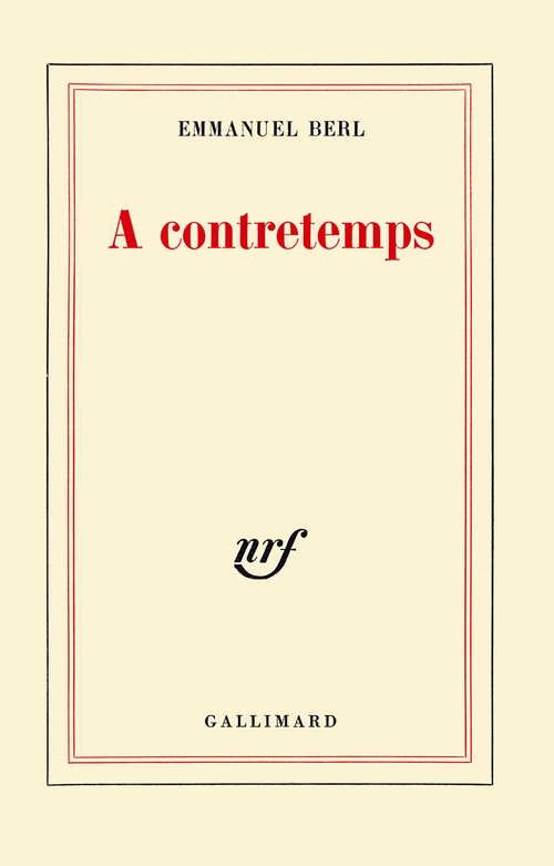 ebook cover of À contretemps, by Emmanuel Berl