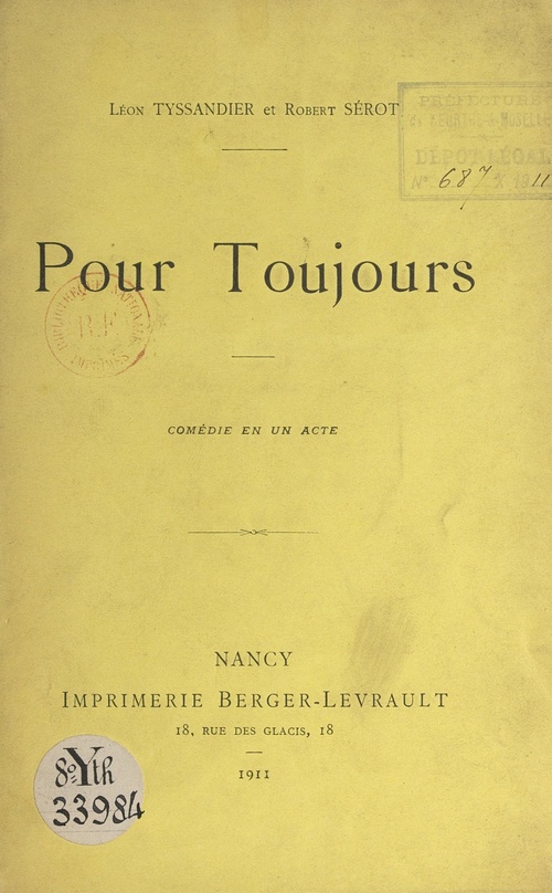 Couverture ebook de Pour toujours, de Leon Tyssandier, Robert Serot