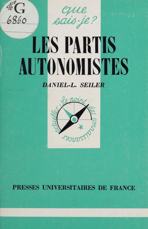 ebook cover of Les Partis autonomistes, by Daniel-louis Seiler