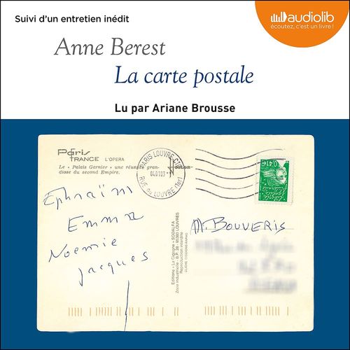 audiobook cover of La Carte postale, by Anne Berest