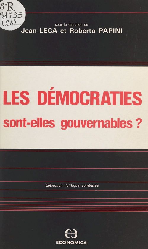ebook cover of Les démocraties sont-elles gouvernables ?, by Jean Leca, Roberto Papini