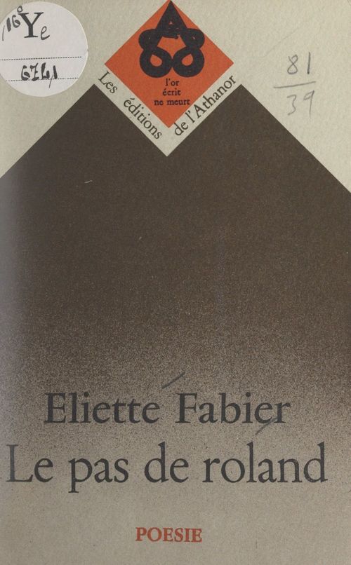 Couverture ebook de Le pas de Roland, de Eliette Fabier