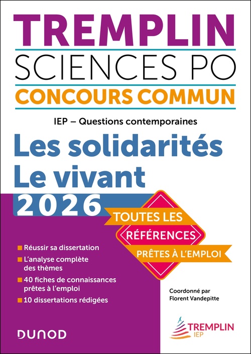ebook cover of Tremplin Concours IEP Questions contemporaines 2026, by Florent Vandepitte, Louis Rossignol, Vincent Bienstman, Judith Leverbe, Laurence Lacroix