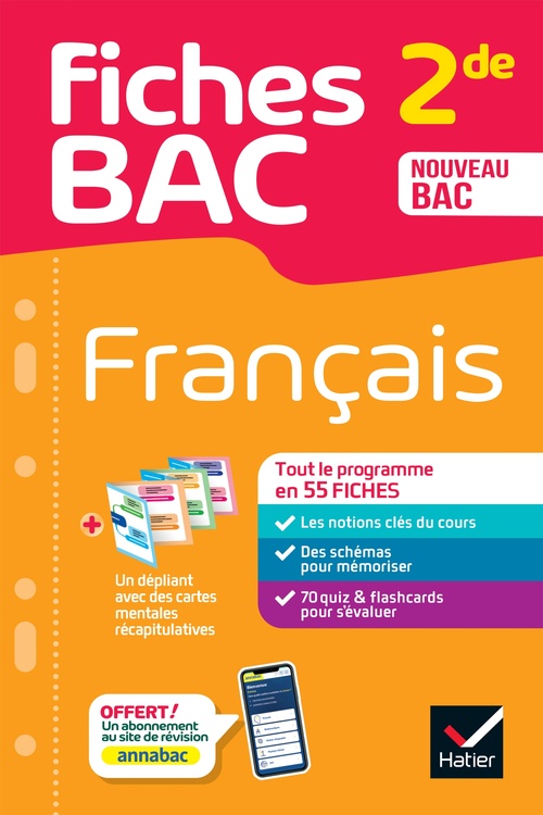 ebook cover of Fiches bac - Français 2de, by Séverine Charon, Bertrand Darbeau, Sandrine Girard