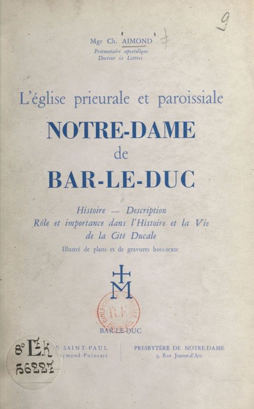 ebook cover of L'Église prieurale et paroissiale Notre-Dame de Bar-le-Duc, by Charles Aimond