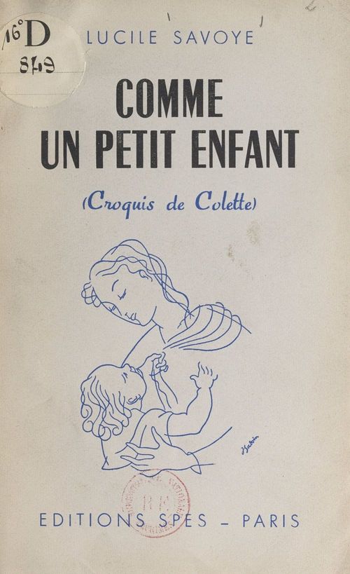 ebook cover of Comme un petit enfant, by Lucile Savoye