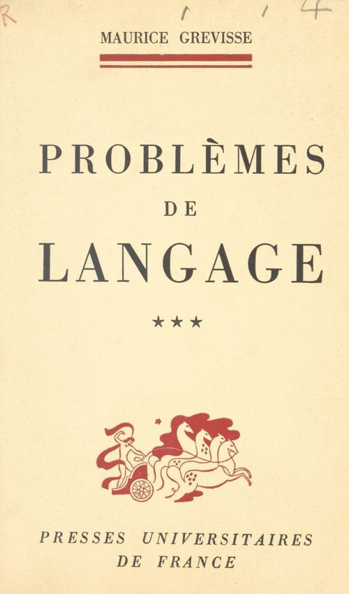 ebook cover of Problèmes de langage (3), by Maurice Grevisse