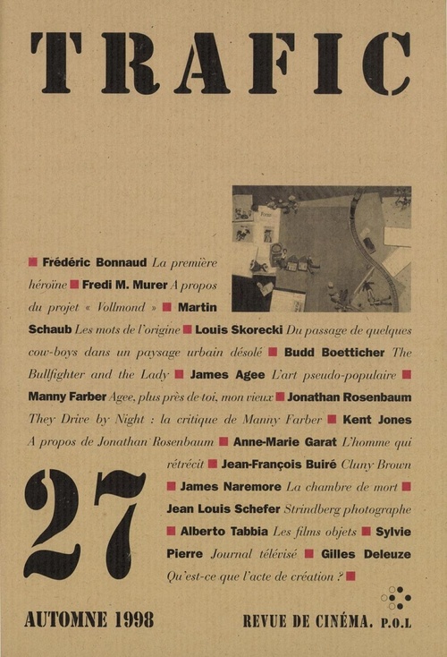 Couverture ebook de Trafic n° 27 (Automne 1998), de Collectif