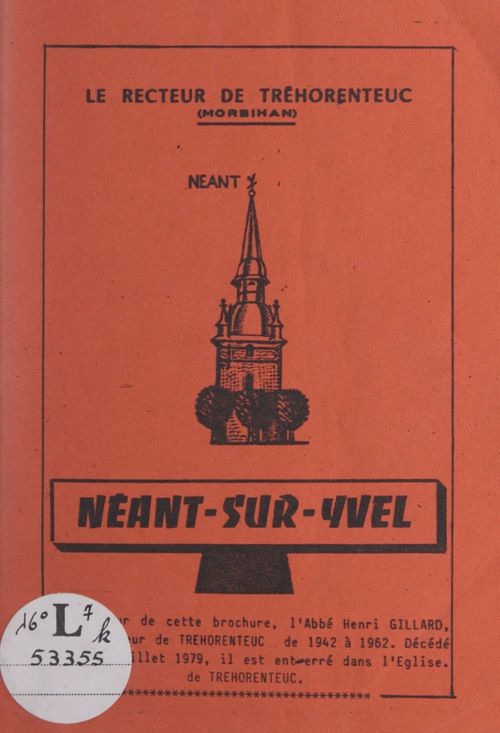 Couverture ebook de Néant-sur-Yvel, de Henri Gillard