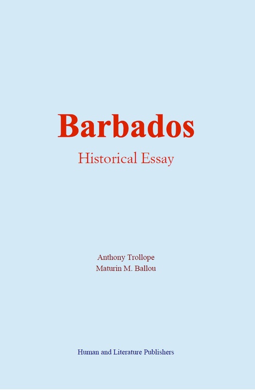 ebook cover of Barbados, by Anthony Trollope, Maturin M. Ballou