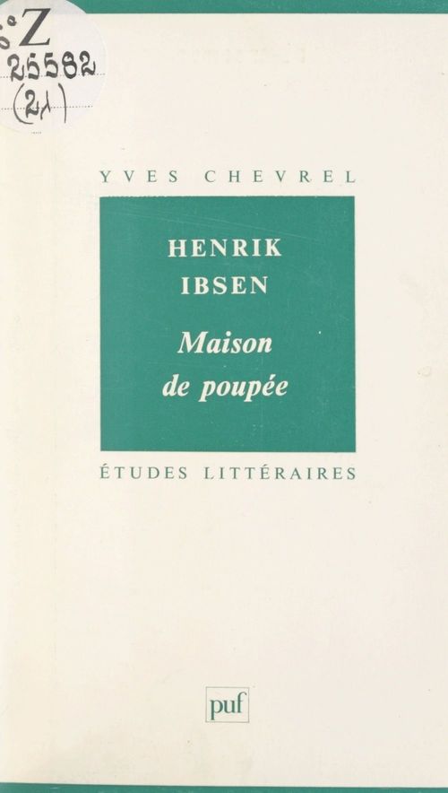 Couverture ebook de Maison de poupée, Henrik Ibsen, de Yves Chevrel