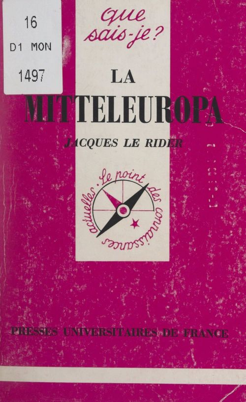 ebook cover of La Mitteleuropa, by Jacques Le Rider