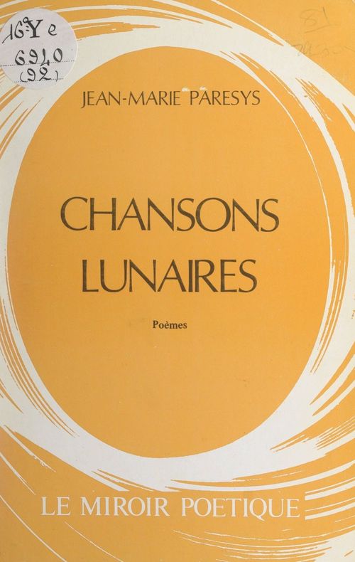Couverture ebook de Chansons lunaires, de Jean-Marie Paresys