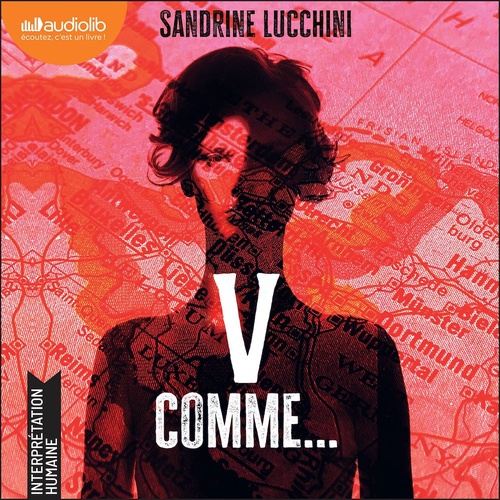 audiobook cover of V comme..., by Sandrine Lucchini