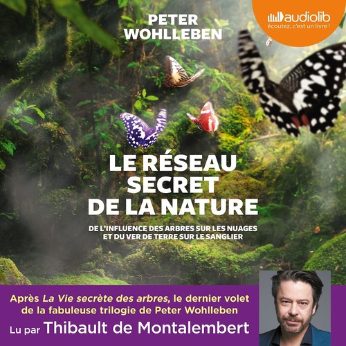 audiobook cover of Le Réseau secret de la nature, by Peter Wohlleben