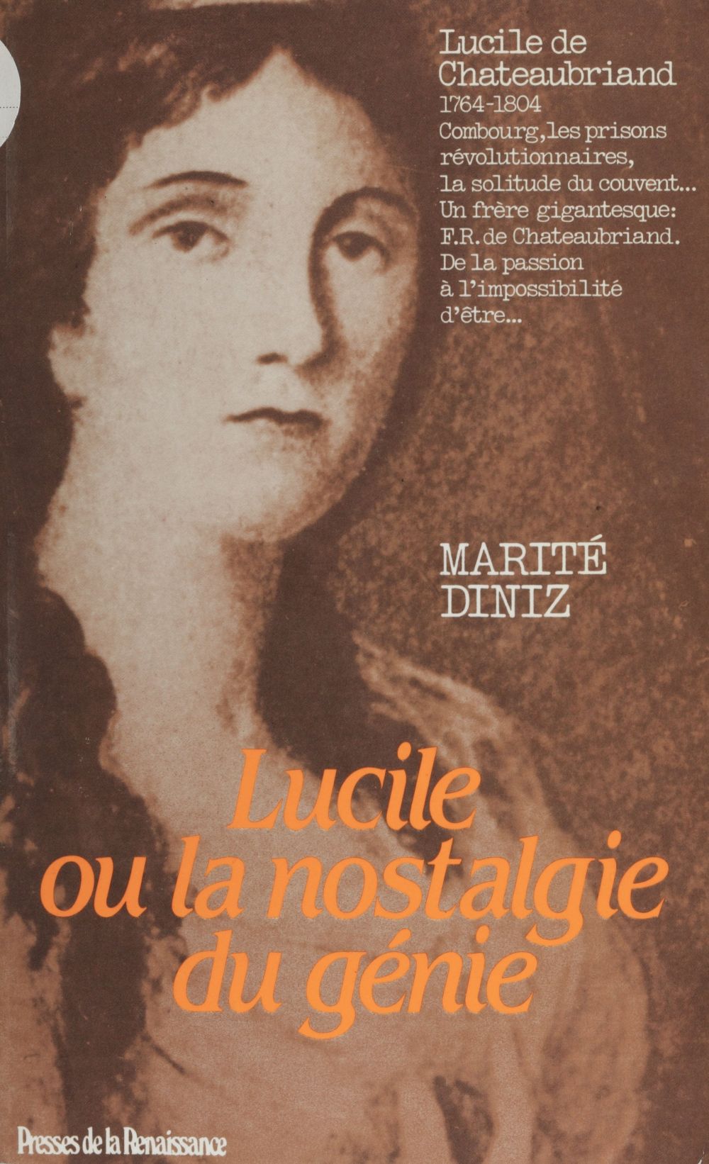 Couverture ebook de Lucile ou la Nostalgie du génie, de Marite Diniz