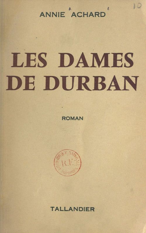 Couverture ebook de Les dames de Durban, de Annie Achard