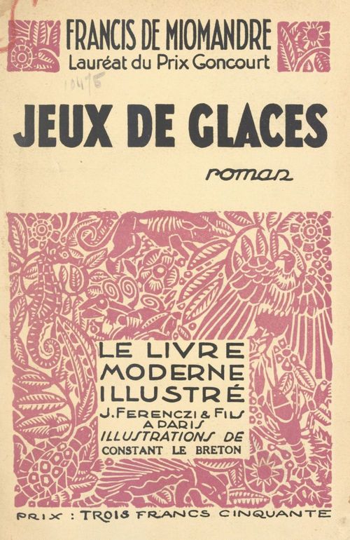 Couverture ebook de Jeux de glaces, de Francis De Miomandre
