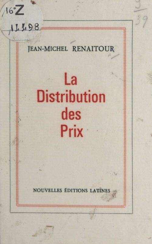 Couverture ebook de La distribution des prix, de Jean-Michel Renaitour