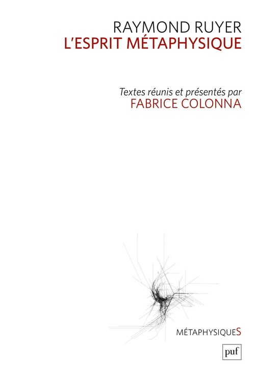 Couverture ebook de L'esprit métaphysique, de Raymond Ruyer