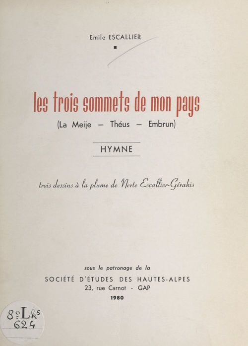 ebook cover of Les trois sommets de mon pays, by Emile Escallier