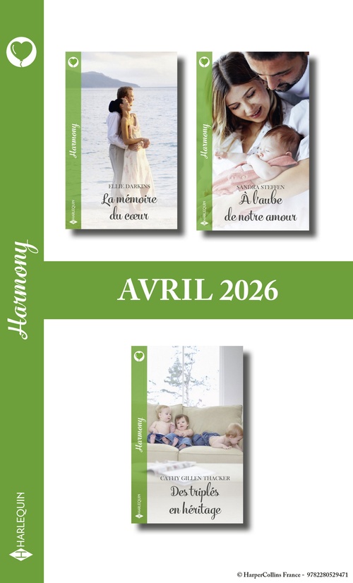 Couverture ebook de Pack mensuel Harmony - 3 romans (Avril 2026), de Collectif