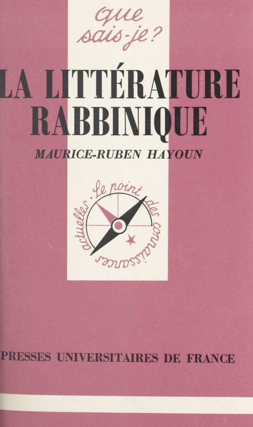ebook cover of La littérature rabbinique, by Maurice-Ruben Hayoun