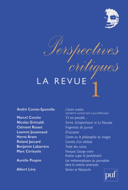 ebook cover of Perspectives critiques - La Revue 1, by Roland Jaccard