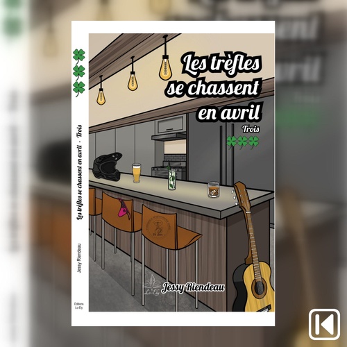 audiobook cover of Les trèfles se chassent en avril, by Jessy Riendeau