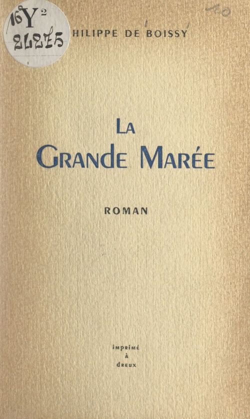 Couverture ebook de La grande marée, de Philippe de Boissy