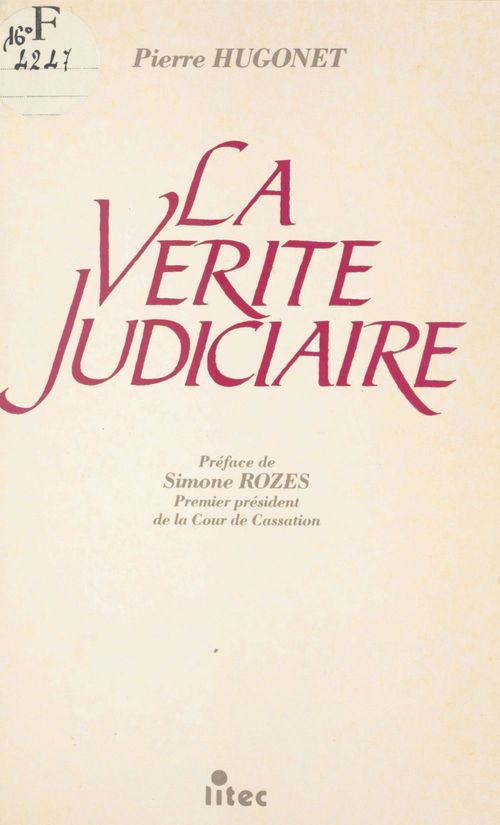 ebook cover of La Vérité judiciaire, by Pierre Hugonet