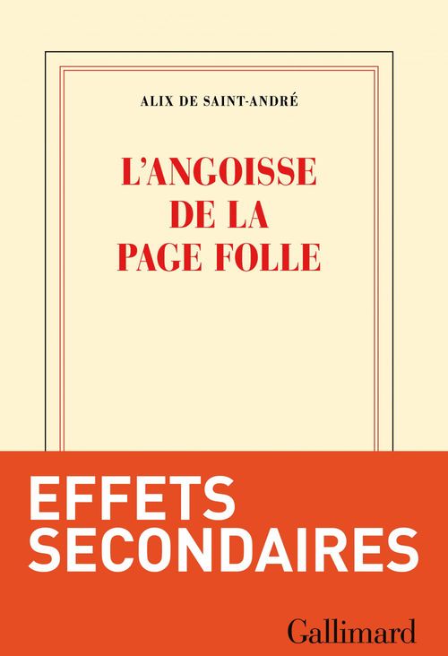 ebook cover of L'angoisse de la page folle, by Alix de Saint-André