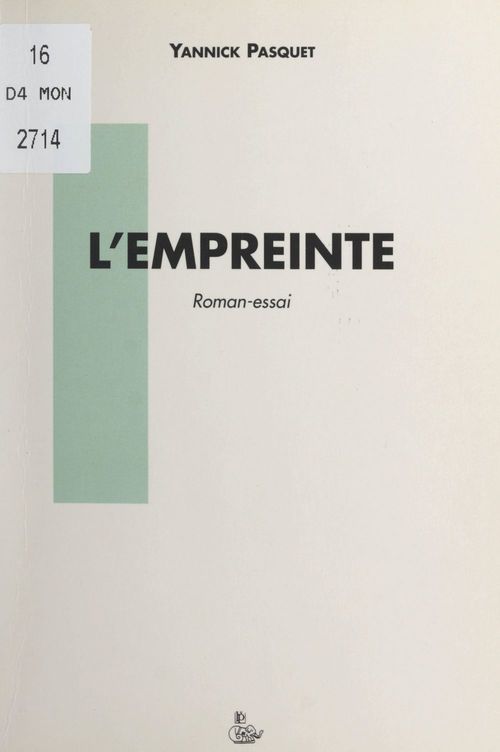 Couverture ebook de L'empreinte, de Yannick Pasquet