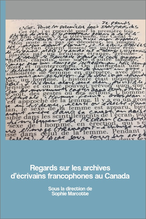 ebook cover of Regards sur les archives d´écrivains francophones au Canada, by