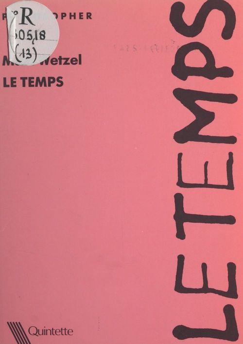 Couverture ebook de Le temps, de Marc Wetzel
